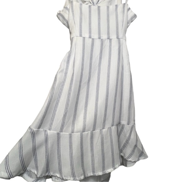 TOBI | Knot Together Navy & White Stripe Dress Sz M - Picture 9 of 12